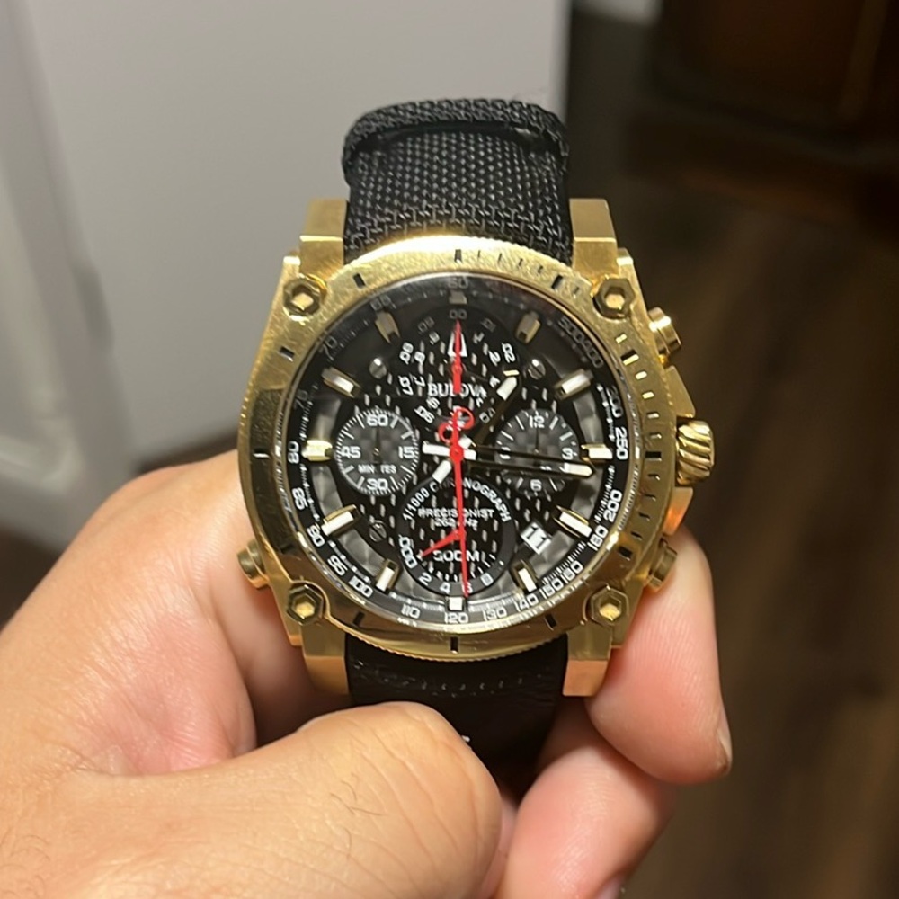 Bulova Men's 97B178 Precisionist Chronograph Black Nylon Watch